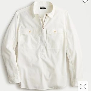 Jcrew half zip corduroy shirt jacket New